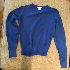H&M blue sweater blouse
